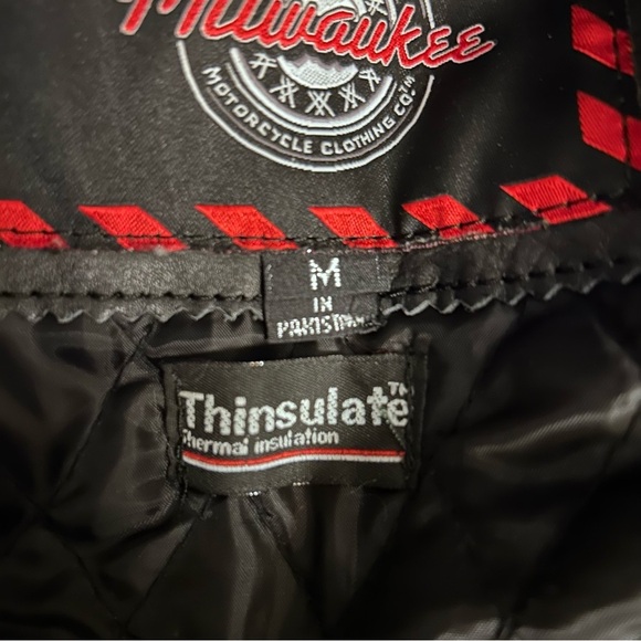 Milwaukee Motorcycle Jacket Women's Size M Black With Braided Detail Thinsulate - Picture 6 of 9